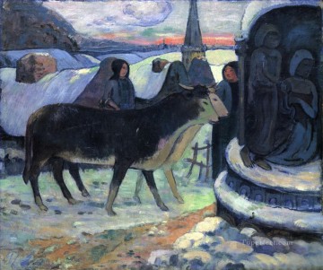 Noche de Navidad La Bendición de los Bueyes Paul Gauguin Pinturas al óleo
